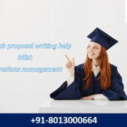 Research Proposal writing help MBA Operation management