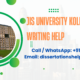JIS University Kolkata Thesis Writing Help