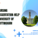 Nursing Dissertation-Help University of Nottingham