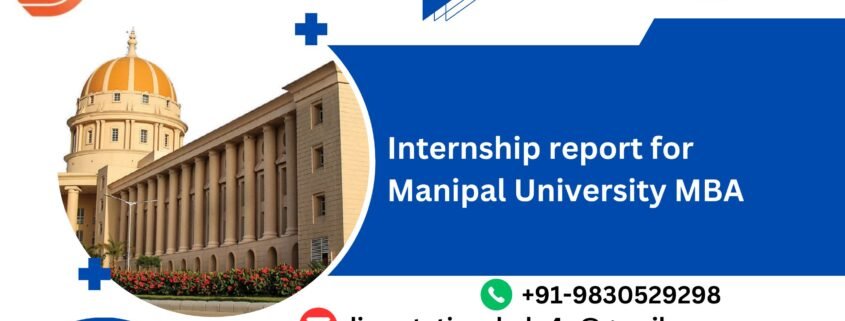 Internship report for Manipal University MBA.dissertationshelp4u