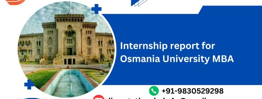 Internship report for Osmania University MBA.dissertationshelp4u