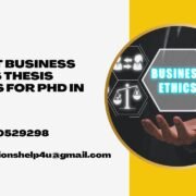 Latest business ethics Thesis Topics for PhD in India