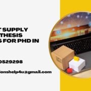 Latest supply chain Thesis Topics for PhD in India