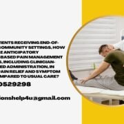 In adult patients receiving end-of-life care in community settings, how effective are anticipatory medication-based pain management approaches, including clinician- and carer-led administration, in improving pain relief and symptom control compared to usual care?